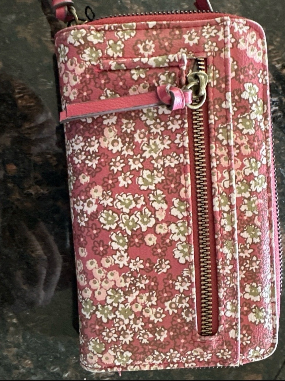 Safe Keeper Floral RFID Bifold Clutch Wallet Red
